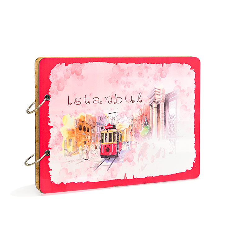 Ahşap Anı Defteri ve Scrapbook | Kraft Sayfalı Kişiye Özel Hediye